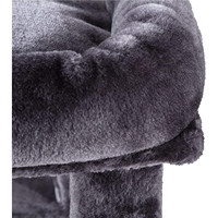 Arbre à chat de 36 pouces avec hamac, griffoir en sisal pour chatons d'intérieur, petite pièce, gris fumé