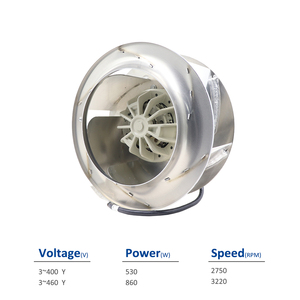 พัดลมแบบแรงเหวี่ยงอินเวอร์เตอร์ควบคุมอุณหภูมิ รุ่น ZIEHL-ABEGG RH28M-2DK.3F.1R 126387 890W 3.9A 2740RPM 6SY7010-7AA02 ตู้สแตนเลส - Product Image 2