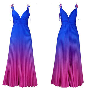 Offre Spéciale été col profond Sexy cordon Slip robe dégradé changement longue grande taille populaire femmes robe de soirée - Product Image 6