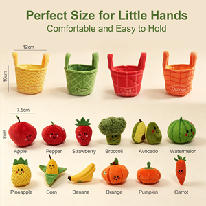 El Mejor Juguete de Peluche Montessori para Clasificar Frutas y Verduras por Color, Juguetes Sensoriales para Bebés, Figura de Acción, Juguetes Educativos Sensoriales para Niños - Product Image 5