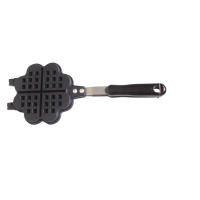 Gaufrier pliable en aluminium antiadhésif en forme de cœur de trèfle 35x13,5 cm pour cuisinière à gaz, lot de 30 pièces en carton pour la maison