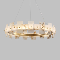 Imple anganging iiving ooom eceiling endant ights irircle ings Old uxury Modern Copper Marble handelier