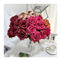 Pabrik Grosir Bunga Mawar Buatan Dream Morning 7 Diamond Roses untuk Dekorasi Pernikahan dan Rumah