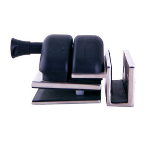 <span class=keywords><strong>Loquet</strong></span> de porte moderne en acier inoxydable satiné noir à fermeture douce pour garde-corps de balcon en verre sans cadre et clôture de piscine - Product Image 4