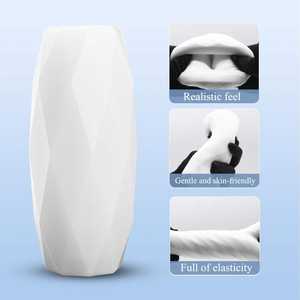 เครื่องช่วยสำเร็จความใคร่ชายแบบพกพาสีขาวสมจริงพิเศษ กันน้ำ 100% IPX7 ดีไซน์กะทัดรัด เหมาะสำหรับการเดินทาง ใช้งานคนเดียว - Product Image 1