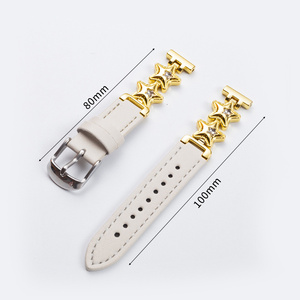 Correa de Cuero de Lujo con Incrustaciones de Diamantes Compatible con Xiaomi Mi Band 8/9 <span class=keywords><strong>NFC</strong></span> y <span class=keywords><strong>Redmi</strong></span> Band 9 Pro, Accesorio de Pulsera Elegante - Product Image 6