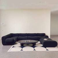 Ensemble de canapés en tissu en forme de L Mouton YS010 - Design minimaliste, réglable et pliable, multi-modules, garni d'éponge