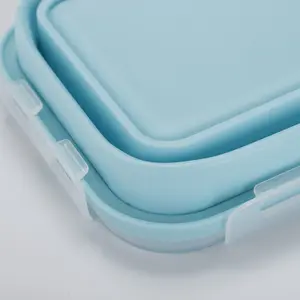 Bento Lunch Box Food Container Microwave Safe Plastic Collapsible Food Storage Containers