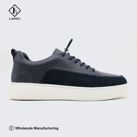 Sneakers pour hommes LANCI, usine OEM, chaussures de créateur, luxe, haute qualité, logo personnalisé, sneakers en cuir véritable pour hommes