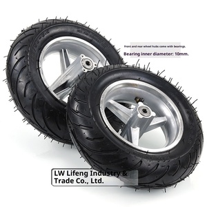 Pneu <span class=keywords><strong>de</strong></span> <span class=keywords><strong>moto</strong></span> mini Deji 49CC, type sport, 90/65-65 pouces, 110/50-65, tubeless, en caoutchouc naturel, 4/6/8 plis, noir - Product Image 6