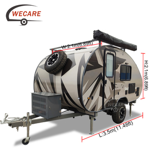 Wecare Mobile Rv Mini <span class=keywords><strong>caravana</strong></span> Tear Drop Camper Travel Trailer con <span class=keywords><strong>baño</strong></span> - Product Image 2