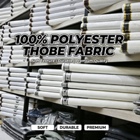 Tissu SPUN 100% polyester microfibre teint, respirant, écologique, léger, résistant à l'abrasion, infroissable, 110 GSM, uni