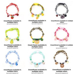 JXANRY-Collar ajustable para perros y gatos, con huella bonita y timbre sencillo, estampado de plástico colorido - Product Image 2
