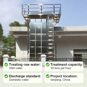 Station de traitement des eaux intégrée compacte pour l'Afrique, installation rapide, faible entretien, pour les projets d'eau potable communautaire - Product Image 4