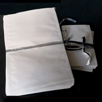 100% Sacs alimentaires biodégradables en papier kraft plat blanc thermoscellés Joint à 3 côtés avec logo personnalisable à encoche déchirable Fabriqué en Chine