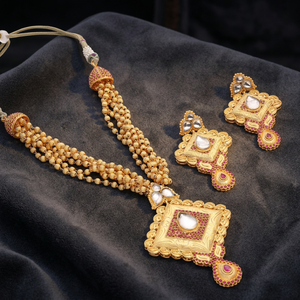 Colliers de mode pour femmes en gros, plaqués mat, style antique, ensemble de colliers courts de style antique - Product Image 4