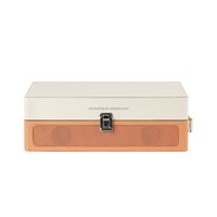 Vente en gros de tourne-disque vinyle en bois avec haut-parleurs stéréo, entrée AUX, Bluetooth, USB, SD, vitesses 33/45/48