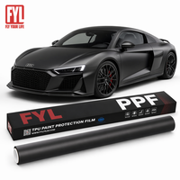 Film de protection de peinture pour carrosserie de voiture FYL en PPF noir mat Covestro TPU 7,5 mil, hydrophobe, auto-réparateur, anti-rayures, 8 ans
