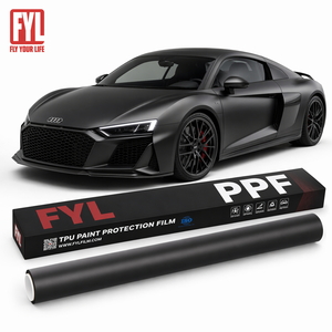 <span class=keywords><strong>Film</strong></span> de protection de peinture pour carrosserie de voiture FYL en PPF noir mat Covestro TPU 7,5 mil, hydrophobe, auto-réparateur, anti-rayures, 5 ans - Product Image 1