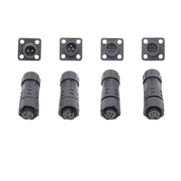 AOHUA 5PIN Connecteur étanche Connexion M12 Câble 22/24 AWG 5A Fil à panneau à souder Fiche mâle femelle pour LED