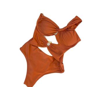 Maillots de bain une pièce personnalisés 3D pour femmes, effet ventre plat, col en V, froncé, push-up, amincissant, tenue de plage - Product Image 5