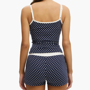 Factory Loose Casual Camisole Top Polka Dot <strong>Shorts</strong> Sets Sleeveless Soft Breathable Pajamas Sets Loungewear Women's Sleepwear - Product Image 3