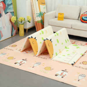 <span class=keywords><strong>50</strong></span> pouces X <span class=keywords><strong>50</strong></span> pouces Double face sport jouet Style bébé tapis de jeu 2cm d'épaisseur pliant anti-dérapant XPE mousse tapis de sol non toxique - Product Image 3
