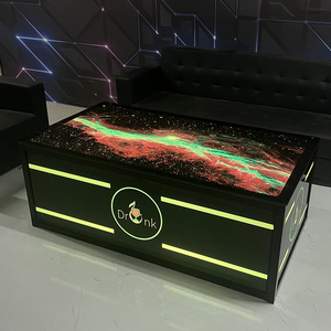 Mesa de Centro KTV con Logotipo Personalizado, Mesa de Vidrio Templado con Iluminación LED para Discoteca - Product Image 4