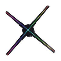 Ventilateur publicitaire holographique 3D innovant, LED couleur, pour ascenseurs, centres commerciaux, métros, signalisation commerciale en libre-service, 50 cm