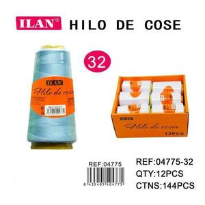 Filo da Cucito Ilan 2750 M Turchese Chiaro, Confezione da 32 Colori, 12 Pezzi - Product Image 3