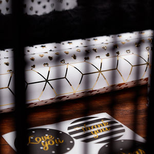 Wholesale 80g <b>Birthday</b> Art <b>Paper</b> Hotstamping 43*300cm Gift Luxury Custom Packaging <b>Wrapping</b> <b>Paper</b> Roll - Product Image 4