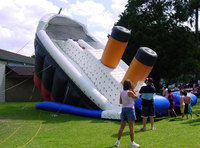 Nouveau design PVC utilisation commerciale pas cher type château gonflable géant glissière titanic à vendre