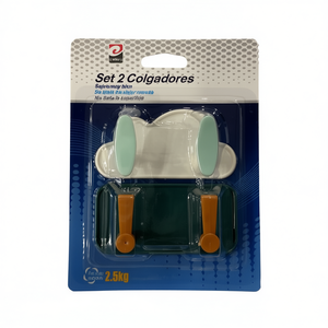 Suction Cup Hook Set 2Pc With 4 Hooks 2.5Kg Capacity For Wall Mounting - Product Image 1