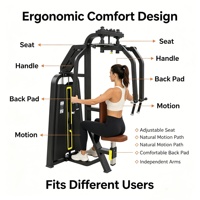 Machine de musculation professionnelle robuste à double fonction (Pec Fly et Deltéens dorsaux), à charge par disques, pour la musculation des pectoraux et des épaules, équipement de fitness pour salle de sport