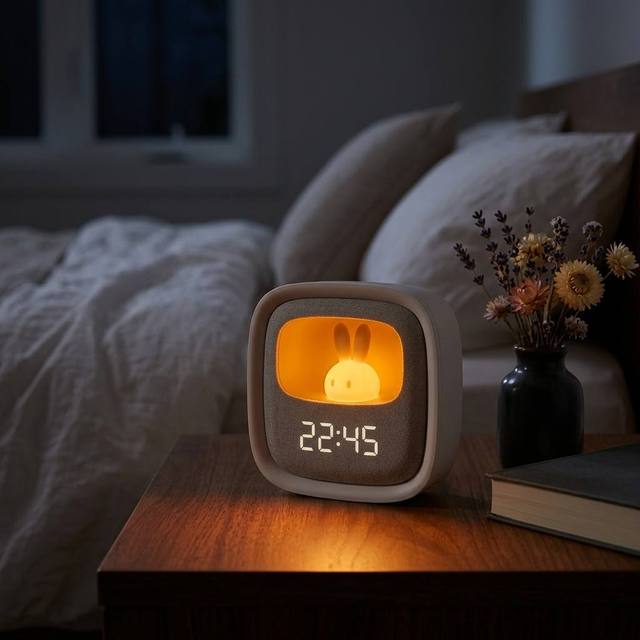 Hit SellingLED Rechargeable Touch Control Dimmable Bedside Night Light with Alarm Clock Factory Wholesale,CE ROHS Certified
