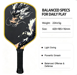 ไม้พายพิคเคิลบอล Gear Dawn รุ่น T700 หน้าคาร์บอน แกนคอมโพสิต EPP+EVA ไม้พายอเนกประสงค์ รูปทรงยาว เหมาะสำหรับทุกฤดูกาล ฝึกซ้อมในร่มและกลางแจ้ง - Product Image 1