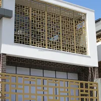 Clôture d'écran de grande taille en aluminium, sculpture d'architecture externe, balcon pour confidentialité