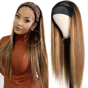 Pelucas <span class=keywords><strong>de</strong></span> <span class=keywords><strong>Cabello</strong></span> Humano con Diadema Kbeth Ombre Highlights Blonde Streaks 1b/Tl412 Sin Encaje Frontal, Peluca Recta con Diadema - Product Image 4