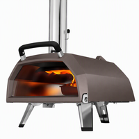 Four à pizza 2-en-1 pour extérieur, au charbon de bois et au gaz, pour fêtes et événements