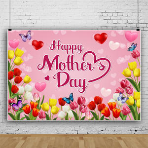 Nuevos carteles Día DE LA MADRE Suministros de decoración de fiestas con temática de flores Materiales fotorrealistas y tela de fondo de fotografía - Product Image 6