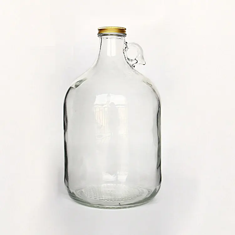 Промышленное использование напитков и закручивающаяся крышка типа 1 галлон 128 унции прозрачная большая стеклянная бутылка