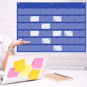 Organizador de Tarjetas de Visita Plegable de Plástico Hecho a Mano con 36 Ranuras, Soporte de Pared para Tarjetas de Visita o de Índice, para Oficina o Hogar - Product Image 1