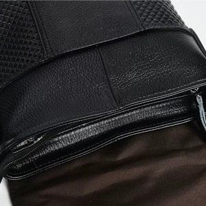 Sac bandoulière multifonctionnel en cuir pleine fleur véritable pour <span class=keywords><strong>homme</strong></span>, idéal pour documents et argent, style décontracté - Product Image 4