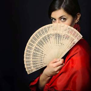 Abanico Plegable de Bambú de Alta Calidad, Tallado a Mano, Estilo de Madera con Borla, Diseño Calado, Mejores Precios - Product Image 5