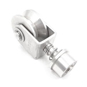 Roues de <span class=keywords><strong>portail</strong></span> coulissant robustes en acier inoxydable, roulettes à gorge en V, roulettes à <span class=keywords><strong>ressort</strong></span> <span class=keywords><strong>pour</strong></span> rail - Product Image 6