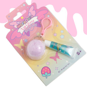 Vente chaude MoraDora 6g brillant à lèvres pour enfants moelleux porte-clés papillon embelli emballage inclus sans danger pour le maquillage du groupe d'âge 5 + - Product Image 2