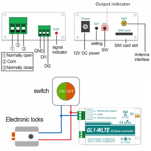 Abrepuertas Automático 4G LTE, Abrepuertas Eléctrico para Garaje, Control Remoto por Aplicación, <span class=keywords><strong>SMS</strong></span>, Llamada, Interruptor de Relé GSM - Product Image 5