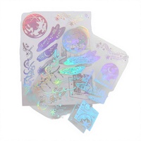 Étiquette personnalisée imperméable découpée au laser, réfléchissante arc-en-ciel, en cuivre, haut de gamme, motif serpent/fruits, pour emballage alimentaire