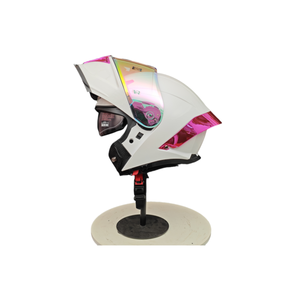 2025 새로운 플립 업 헬멧 DOT 인증 맞춤형 로고 모듈러 헬멧 더블 바이저 ABS 소재 오토바이 전기도금 - Product Image 3