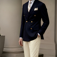 Costume classique pour homme en laine à revers cranté, 2 pièces, couleur unie, coupe ajustée, pour affaires, mariage, cérémonie, veste et pantalon